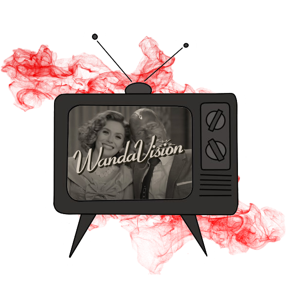 Una televisión con la imagen de los creditos finales del primer episodio